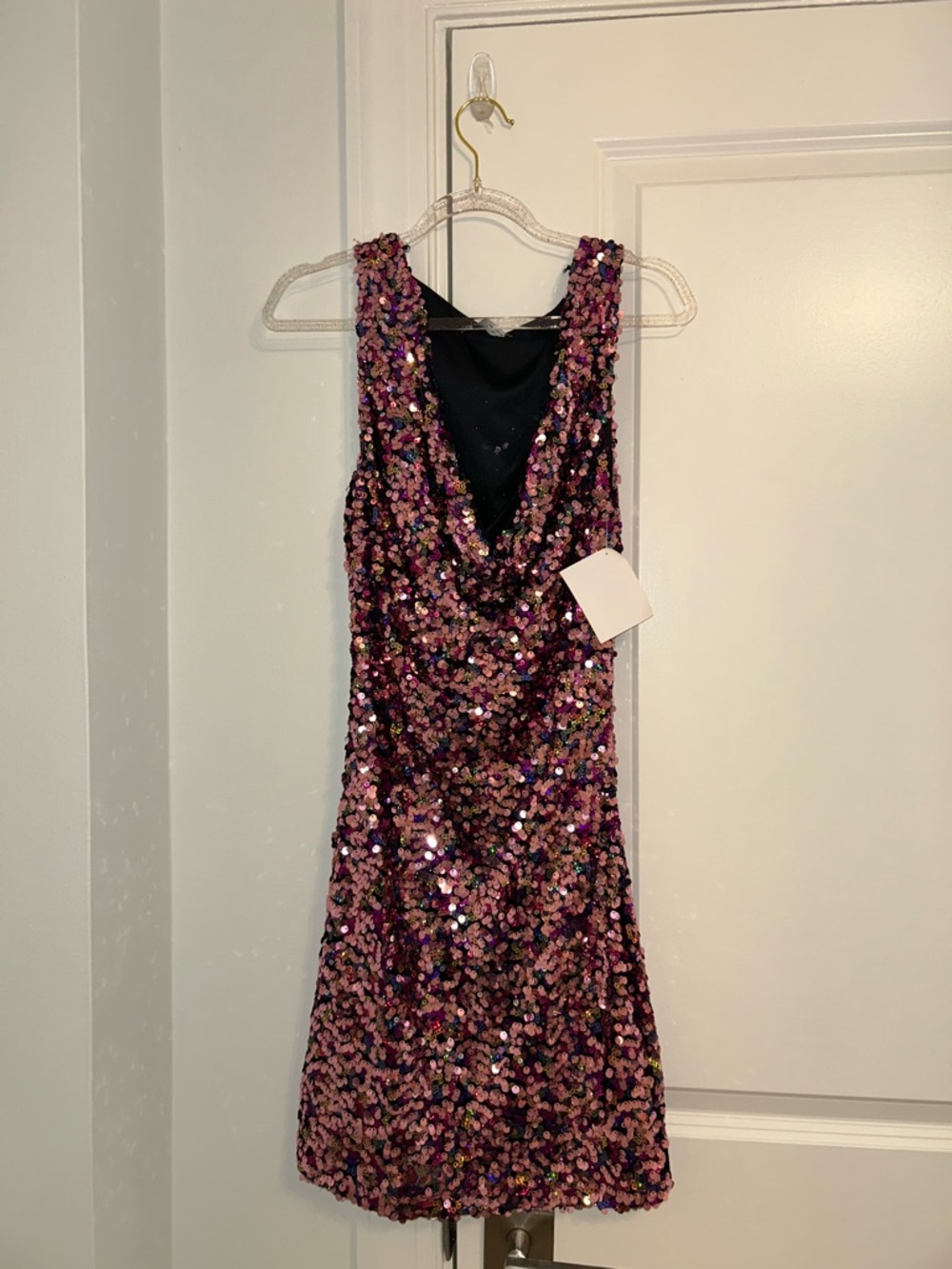 Zara Pink and Purple Sequin Mini Dress